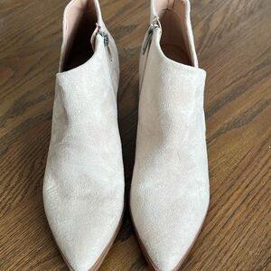 Elegant Cream Ankle Boots